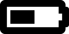 Gui Battery Half Outline Icon Svg Set, Free Vectors File